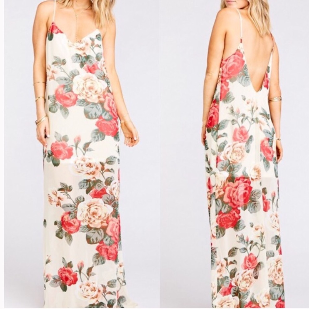 Show Me Your Mumu Jolie Maxi Dress Lady Rose Sz S